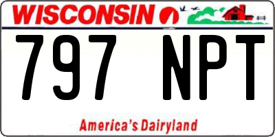 WI license plate 797NPT