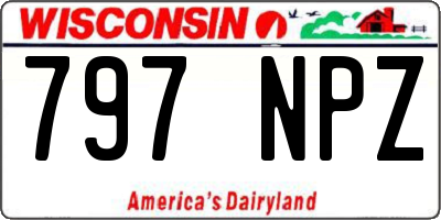 WI license plate 797NPZ