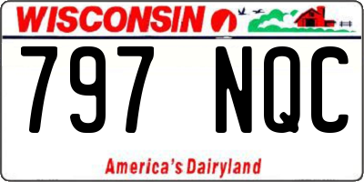 WI license plate 797NQC