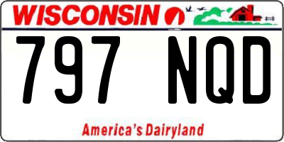 WI license plate 797NQD