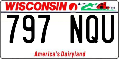 WI license plate 797NQU