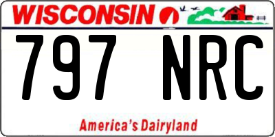 WI license plate 797NRC