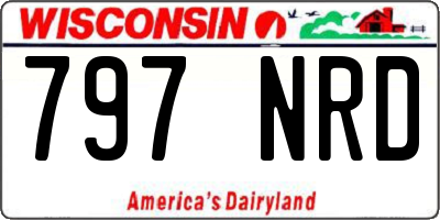 WI license plate 797NRD