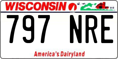 WI license plate 797NRE