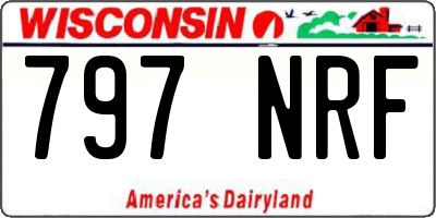 WI license plate 797NRF