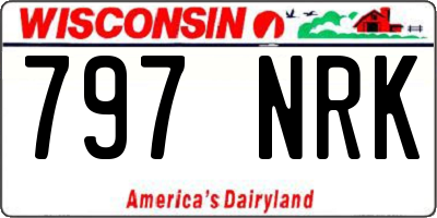 WI license plate 797NRK
