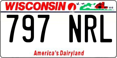 WI license plate 797NRL