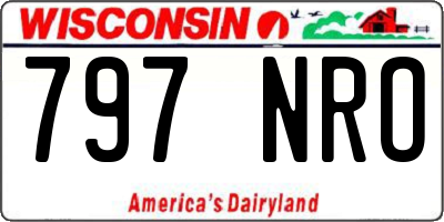 WI license plate 797NRO