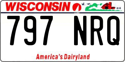 WI license plate 797NRQ