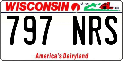 WI license plate 797NRS