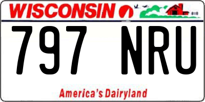 WI license plate 797NRU