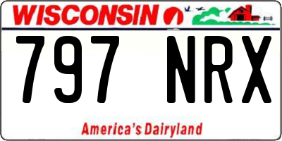 WI license plate 797NRX