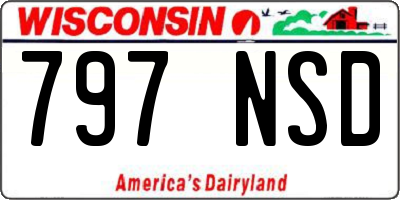 WI license plate 797NSD