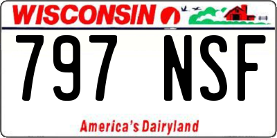 WI license plate 797NSF