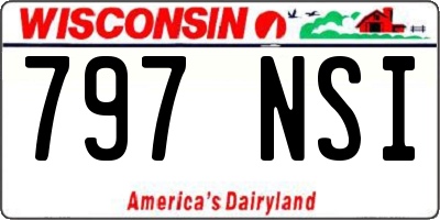 WI license plate 797NSI