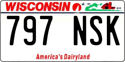 WI license plate 797NSK