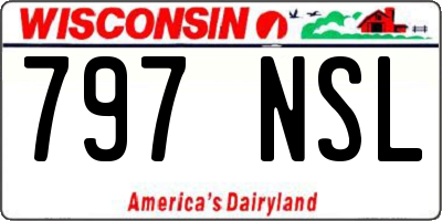 WI license plate 797NSL