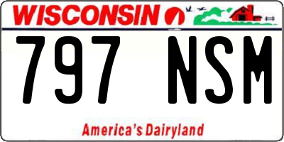 WI license plate 797NSM