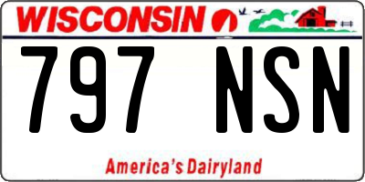 WI license plate 797NSN