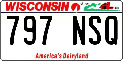 WI license plate 797NSQ