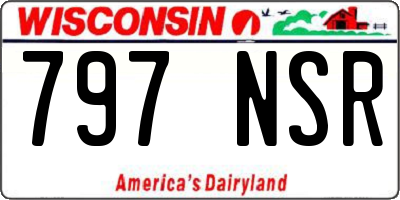 WI license plate 797NSR