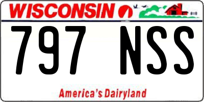 WI license plate 797NSS