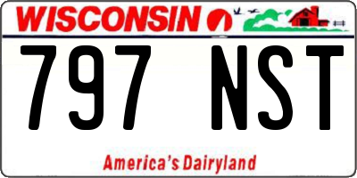 WI license plate 797NST