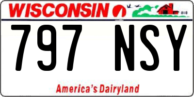 WI license plate 797NSY