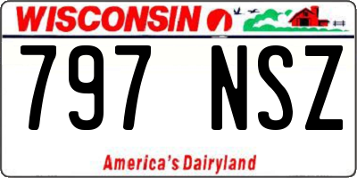 WI license plate 797NSZ