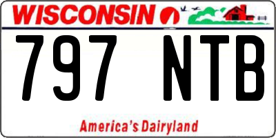 WI license plate 797NTB