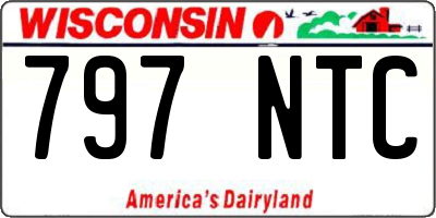 WI license plate 797NTC
