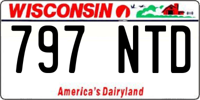 WI license plate 797NTD