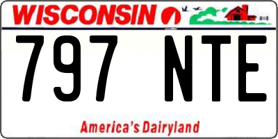 WI license plate 797NTE