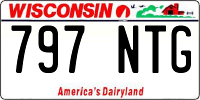 WI license plate 797NTG