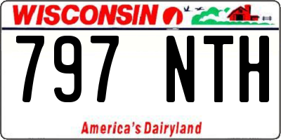 WI license plate 797NTH