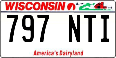 WI license plate 797NTI