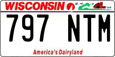 WI license plate 797NTM