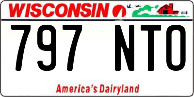 WI license plate 797NTO