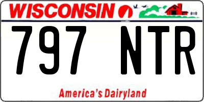 WI license plate 797NTR