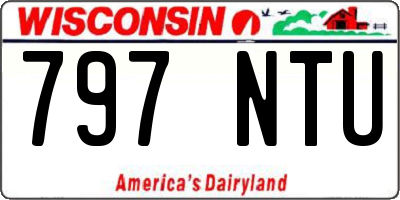 WI license plate 797NTU