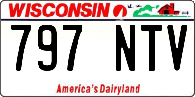 WI license plate 797NTV