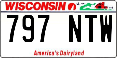 WI license plate 797NTW