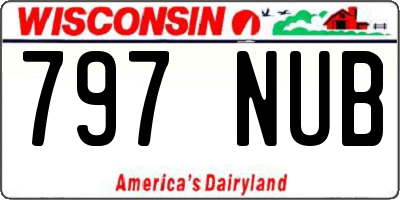 WI license plate 797NUB