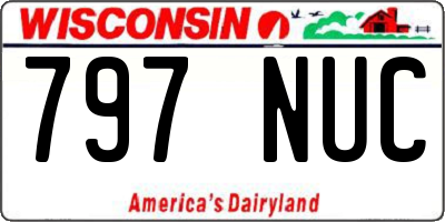 WI license plate 797NUC
