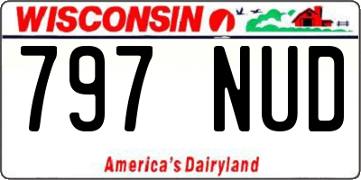 WI license plate 797NUD