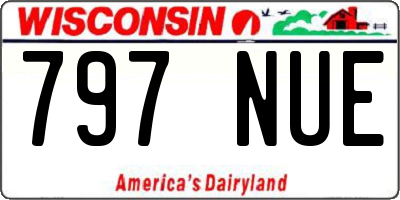 WI license plate 797NUE