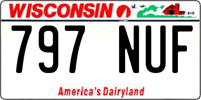 WI license plate 797NUF