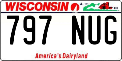 WI license plate 797NUG