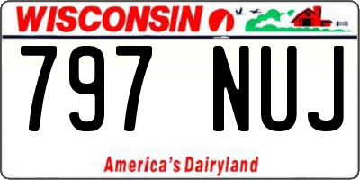 WI license plate 797NUJ