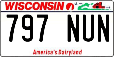 WI license plate 797NUN